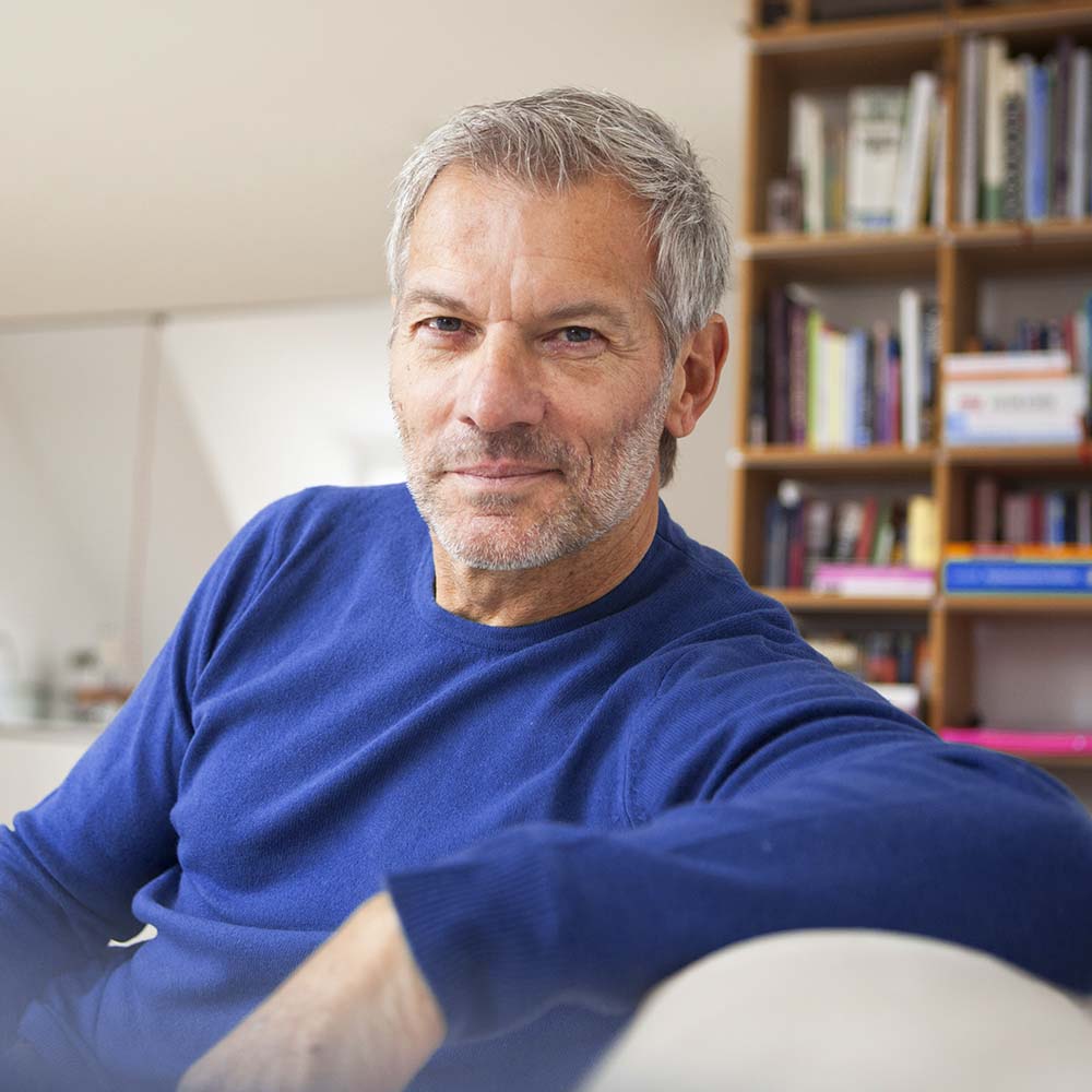 portrait of relaxed man at home EFLEKCX